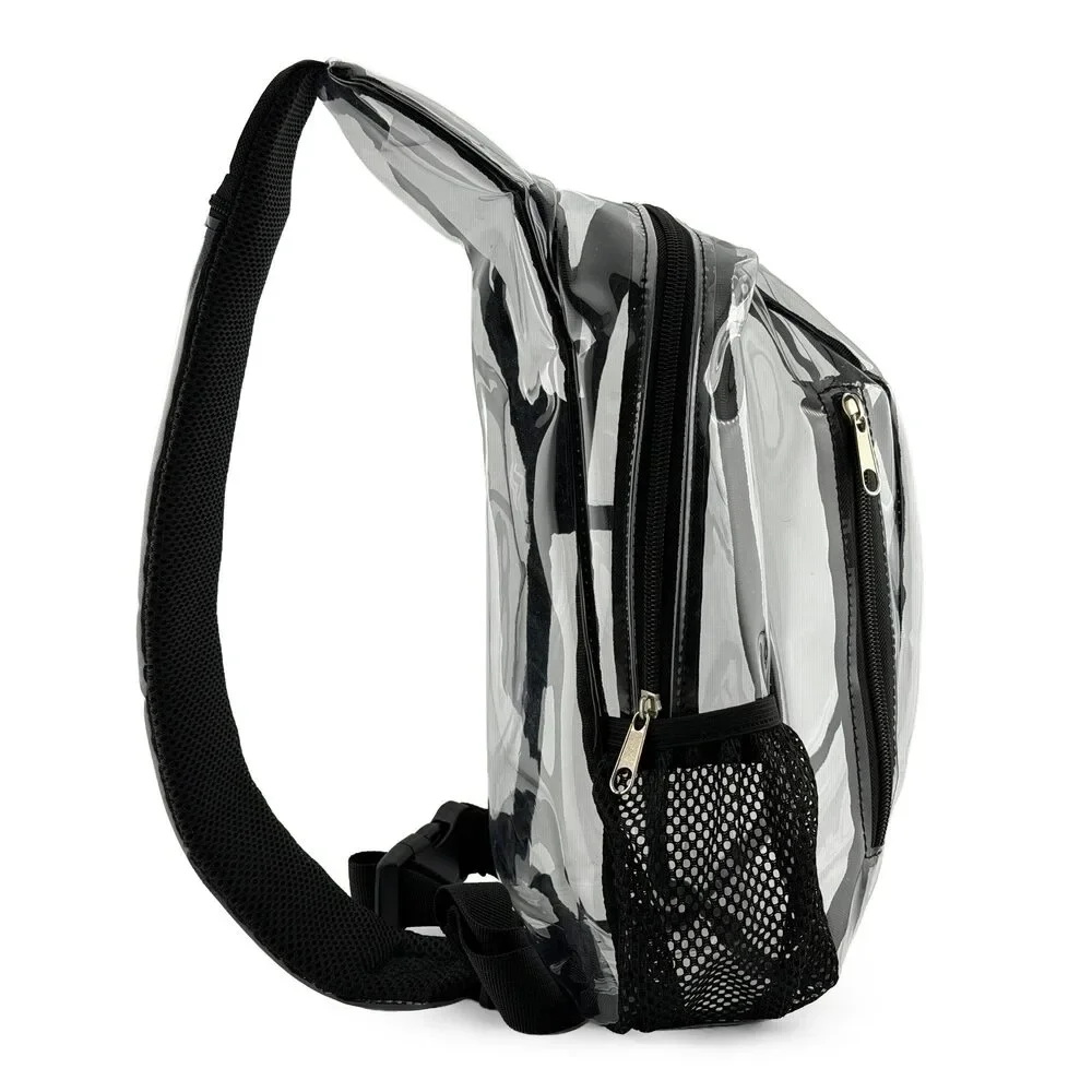 Etc.marketing CLEAR BAG Stadium Approved Sling Bag with CUSTOMIZABLE Strap Pock